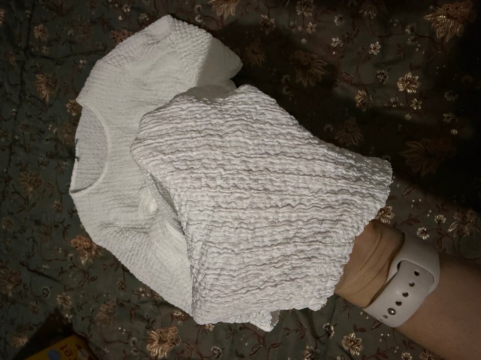 Uzun kollu büzgülü dokulu bluz - Görsel 5