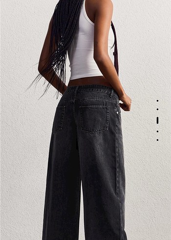 Berska geniş paça düşük bel jean - Görsel 3