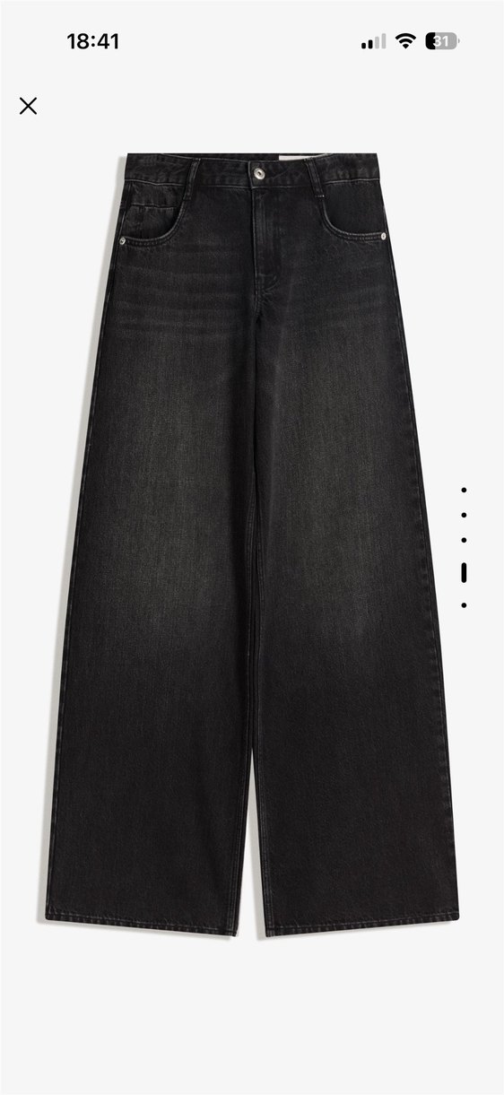 Berska geniş paça düşük bel jean - Görsel 4