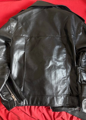 Zara siyah deri çeket - Görsel 7