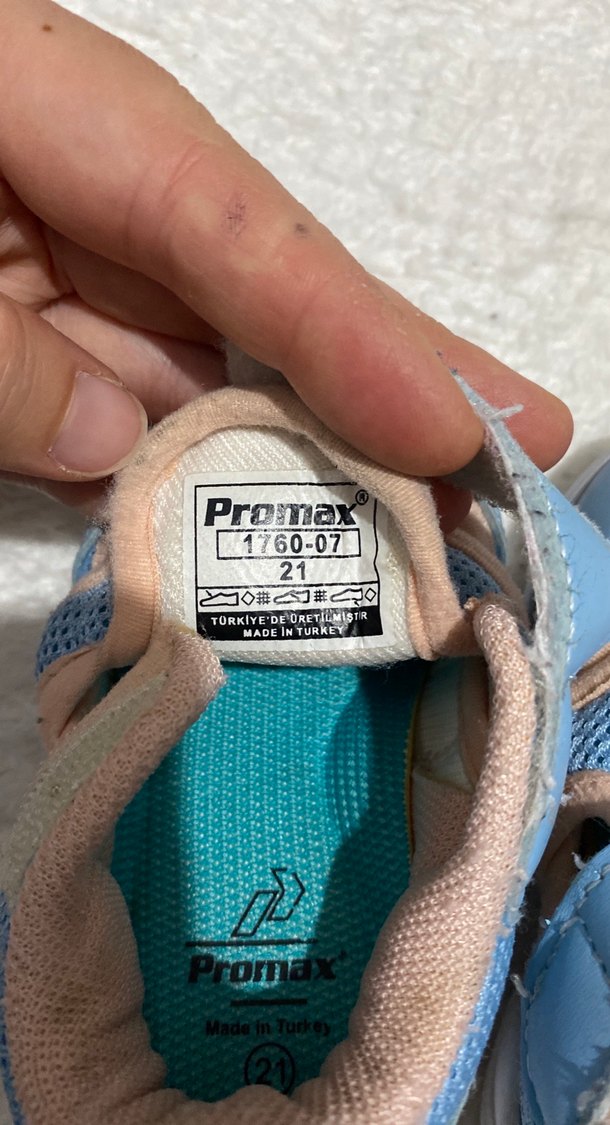 Mavi Kadın Çocuk Cırt Cırtlı Spor Ayakkabı - Görsel 3