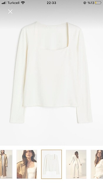H&M beyaz üst