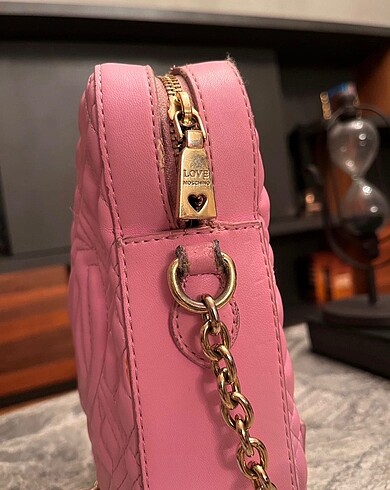  Beden pembe Renk Orijinal Pembe Moschino Zincirli Çanta