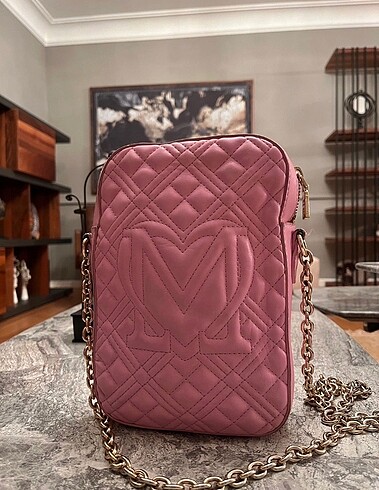 Love Moschino Orijinal Pembe Moschino Zincirli Çanta
