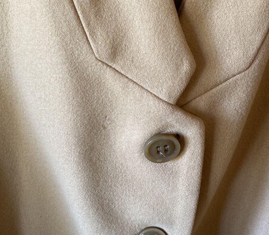 Bej Rengi Yün Büyük Beden Kaban - Görsel 2