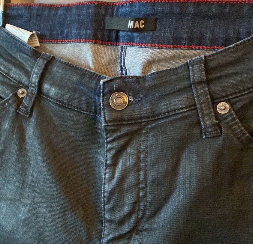 Büyük Beden Deri Görünümlü Kot Pantolon - Görsel 2