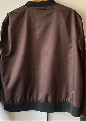 Kadın Koyu Kahverengi Bomber Ceket - Görsel 3