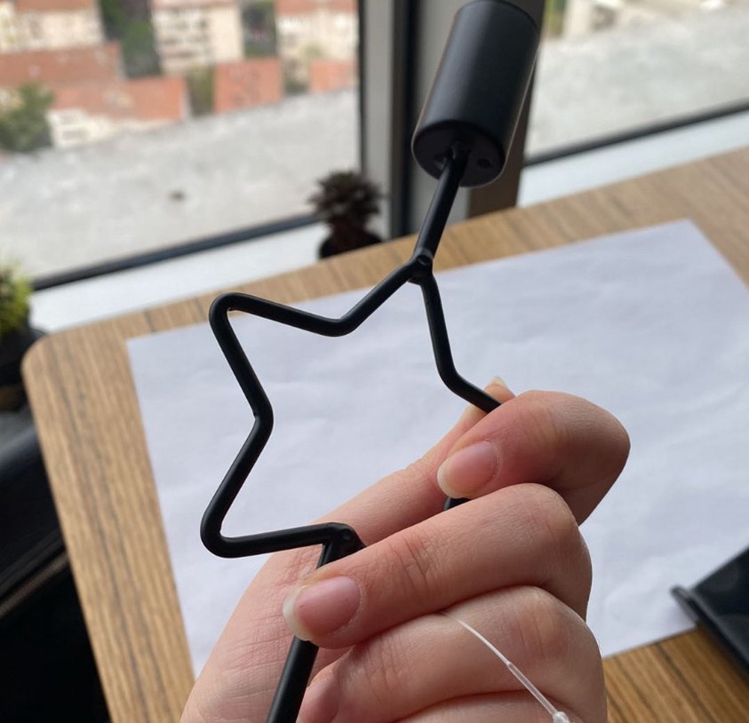 Yıldız Şekilli Siyah Mumluk - Görsel 2