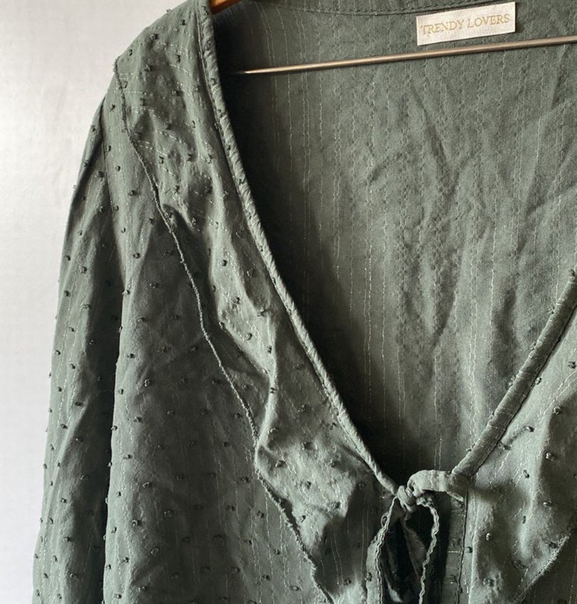 Haki Simli İtalyan Bluz - Görsel 2