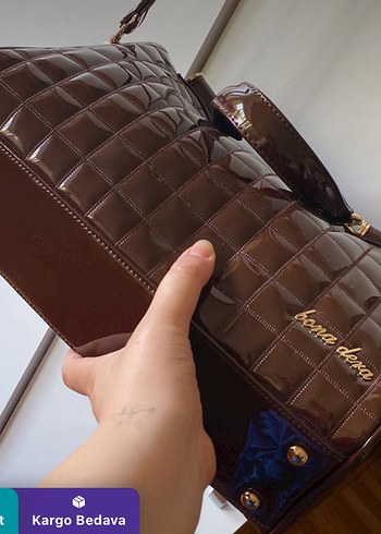 Kahverengi Rugan Deri Kadın Çanta - Görsel 5