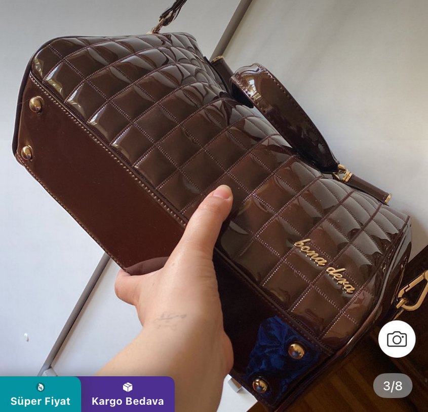 Kahverengi Rugan Deri Kadın Çanta - Görsel 5