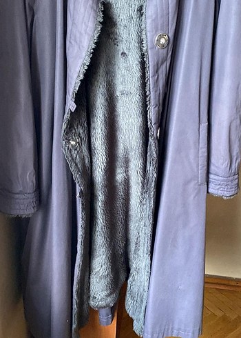 Vintage İçi Kürklü Büyük Beden Mont - Görsel 2