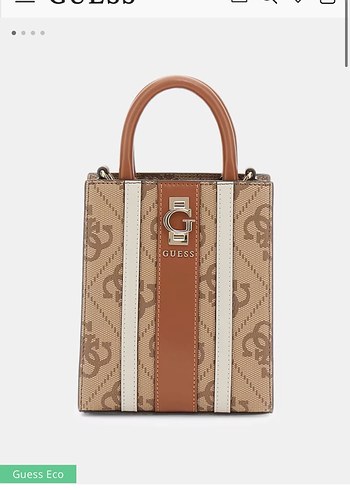 Guess Eco Bej Desenli Kadın Çanta