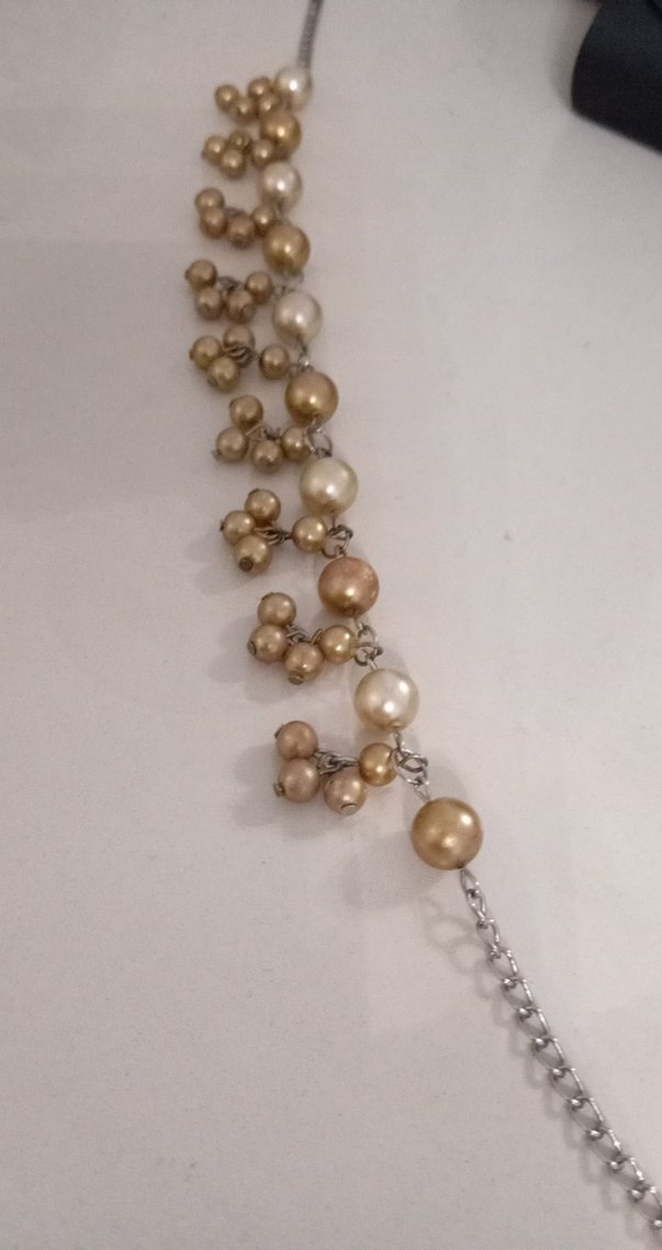 Bej Boncuklu Uzun Kadın Kolye - Görsel 2