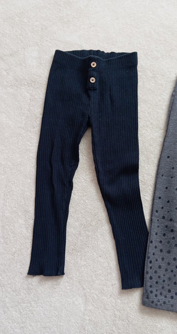 Düğmeli Gri Kız Taytı - Görsel 2