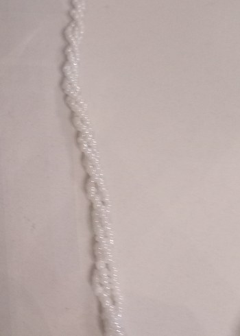 Beyaz Boncuklu Uzun Bohem Kolye - Görsel 2