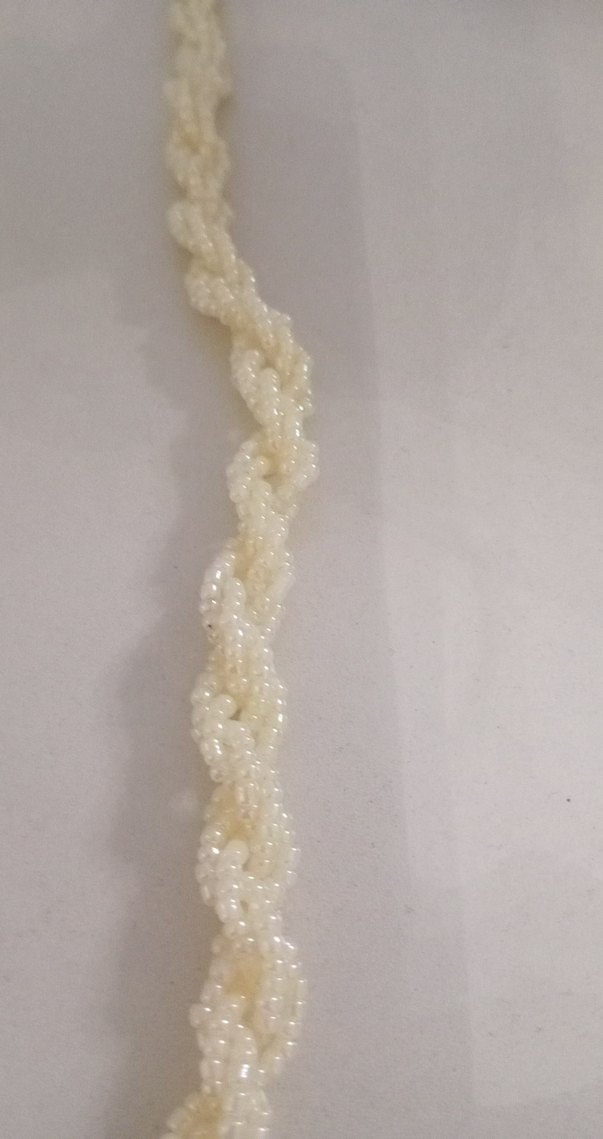 Beyaz Boncuklu Midi Bohem Kadın Kolye - Görsel 4