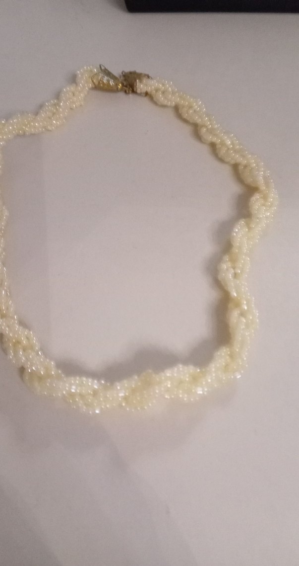 Beyaz Boncuklu Midi Bohem Kadın Kolye - Görsel 2