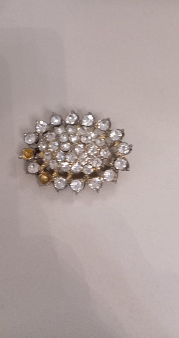 Altın Renkli Vintage Payetli Broş - Görsel 2