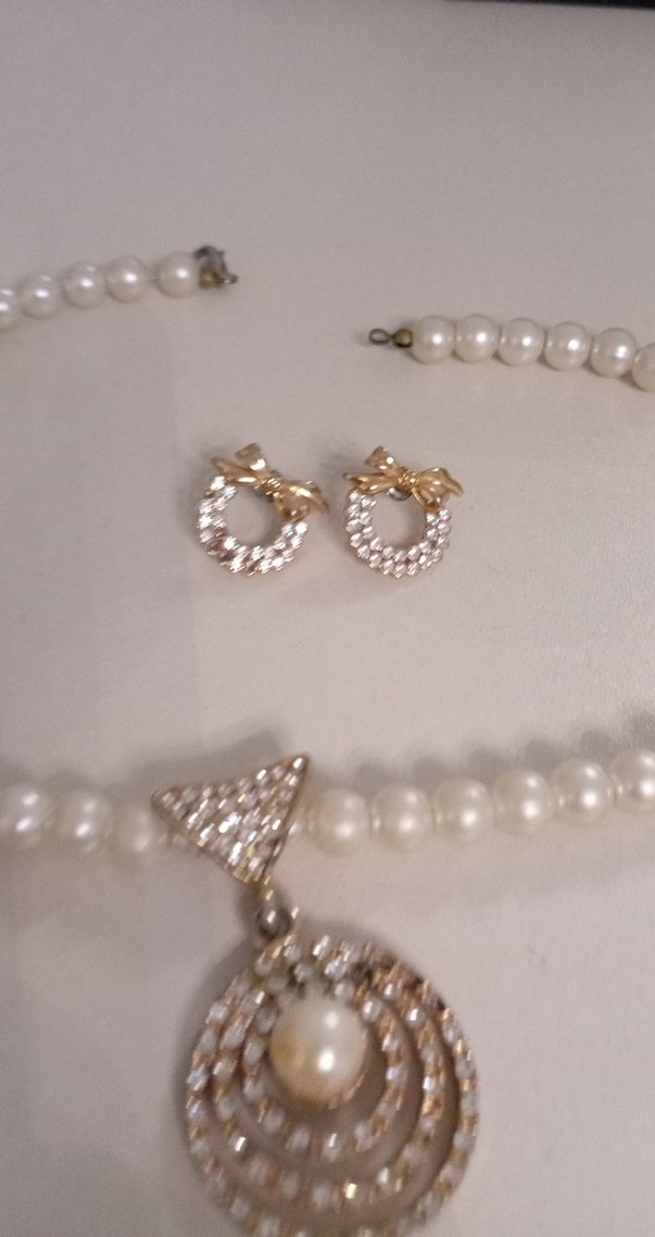 İnci ve Taşlı Kadın Takı Seti - Görsel 3