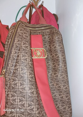 U.S Polo Assn. Kadın Kahverengi Baskılı Sırt Çantası