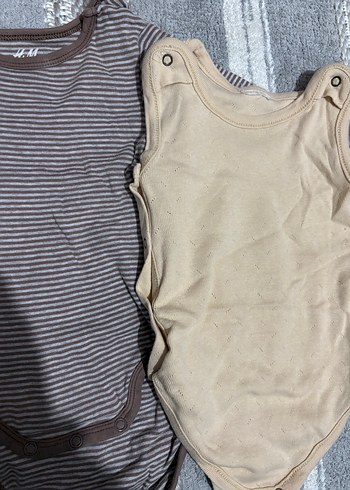 Düğmeli Bebek Erkek Body - Çizgili & Düz - Görsel 4