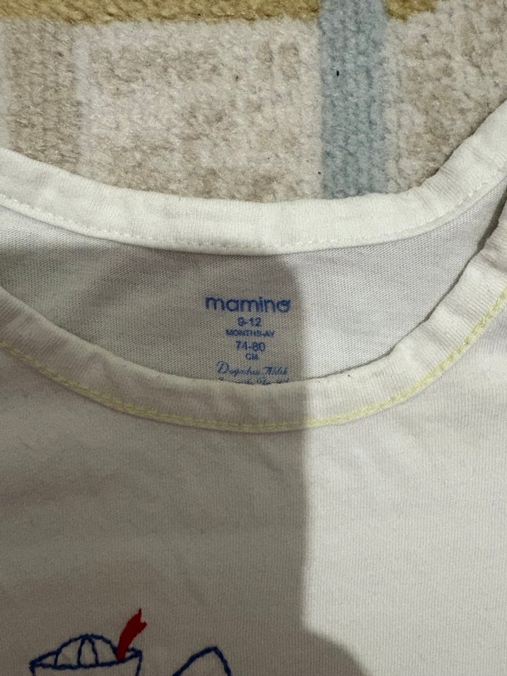 Mamino marka Pamuklu Bebek Erkek Kısa Kollu şortlu Takım - Görsel 3