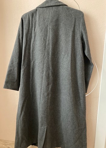 Gri Uzun Klasik Kaban - Görsel 6