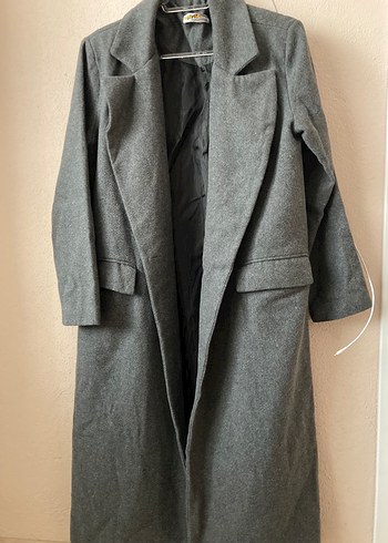 Gri Uzun Klasik Kaban - Görsel 2