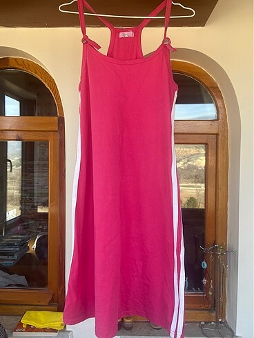 Penye Salopet Mini Elbise - Görsel 2