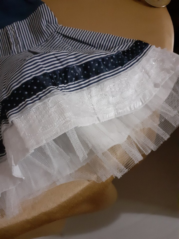 Tül detaylı elbise - Görsel 3