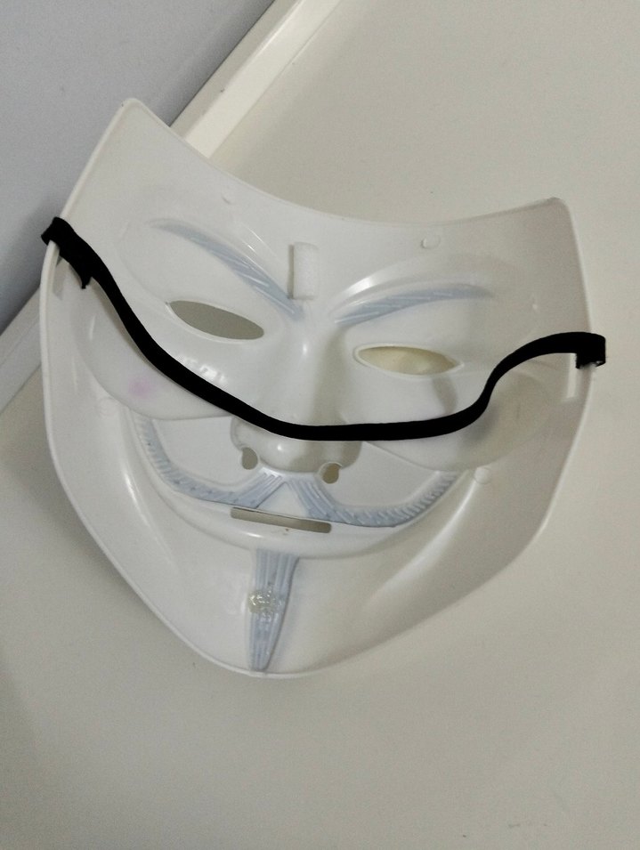 Beyaz Guy Fawkes Maskesi - Görsel 2