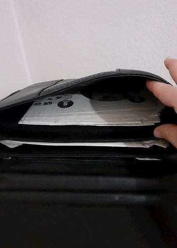 Siyah Deri Yılan Desenli Tokalı Kadın Çanta - Görsel 5