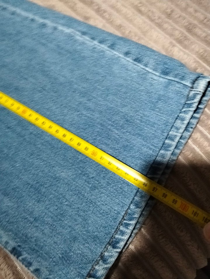 Açık Mavi Geniş Paça Denim Jean — görsel 4/9