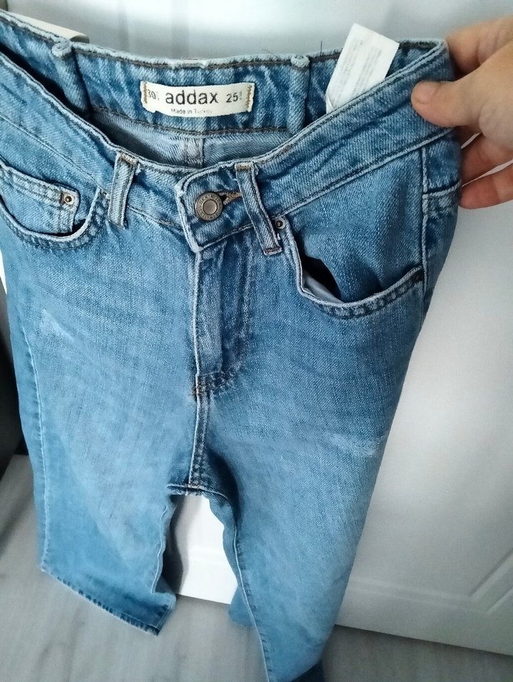Açık Mavi Geniş Paça Denim Jean — görsel 6/9