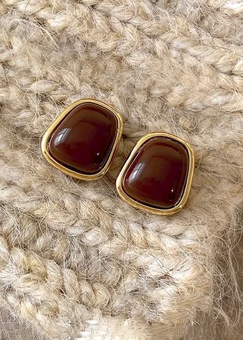 Retro Reçine Küpe - Görsel 2