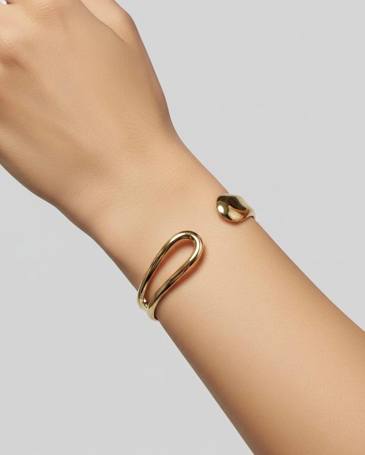 Şık Ayarlanabilir Oymalı Bilezik - Görsel 2