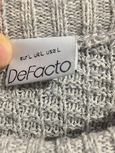 l Beden Defacto L beden erkek gri örme kazak
