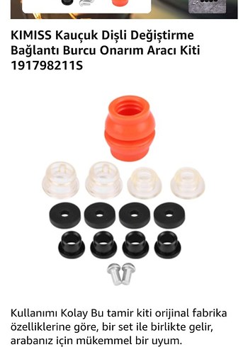 Kauçuk Vites Bağlantı Burcu Onarım Kiti Golf 88-92 Jetta 84-92 - Görsel 6