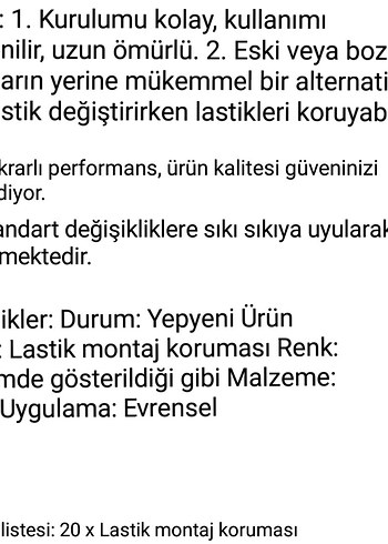 Sarı Jant Koruyucu Seti 20 Parça - Görsel 7