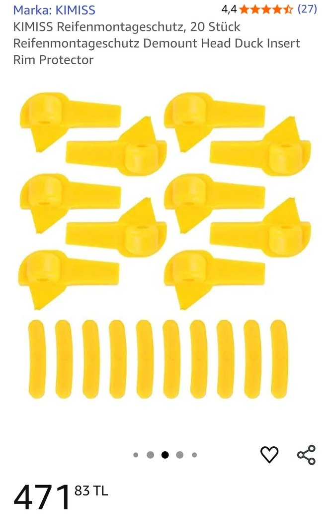 Sarı Jant Koruyucu Seti 20 Parça - Görsel 3