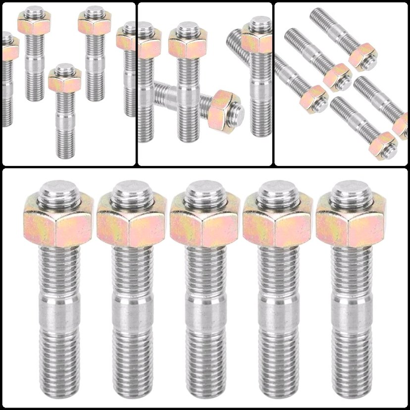 5 adet Egzoz manifolt saplama civatasi ve somunu, stud bolt - Görsel 5