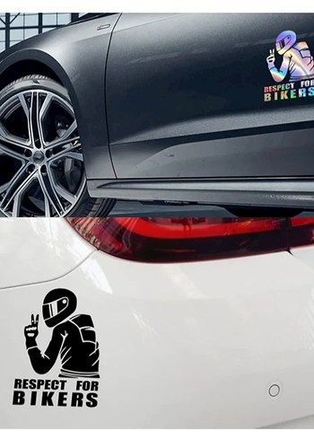 Siyah Baskılı Motosiklet sürücüsü stikerı - Görsel 2