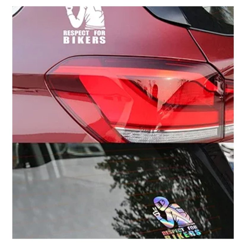 Siyah Baskılı Motosiklet sürücüsü stikerı - Görsel 4