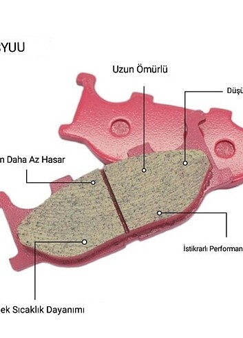 Motosiklet Fren Balatası uyumlu modeller açıklamada 3 çift 6 ade - Görsel 2