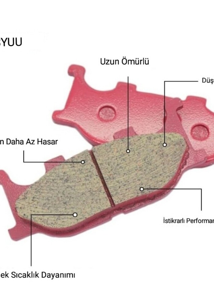 Motosiklet Fren Balatası uyumlu modeller açıklamada 3 çift 6 ade - Görsel 2