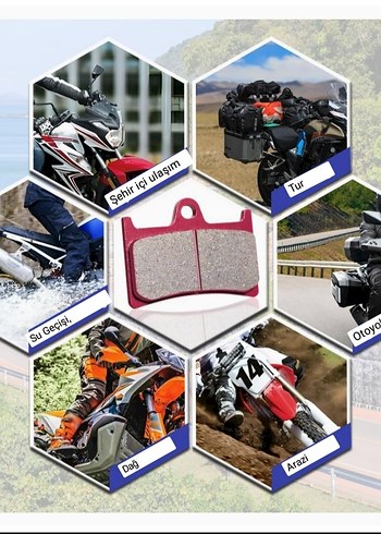 [Yamaha&Diversion] 3 çift 6 adet Motosiklet Fren Balatası - Görsel 9