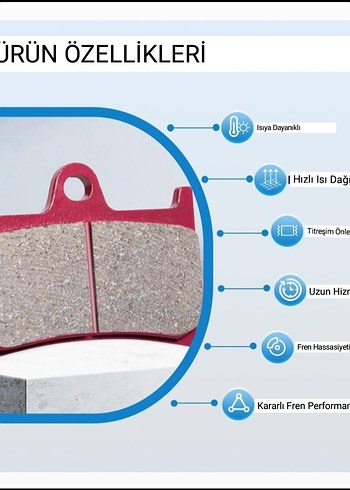 [Yamaha&Diversion] 3 çift 6 adet Motosiklet Fren Balatası - Görsel 10