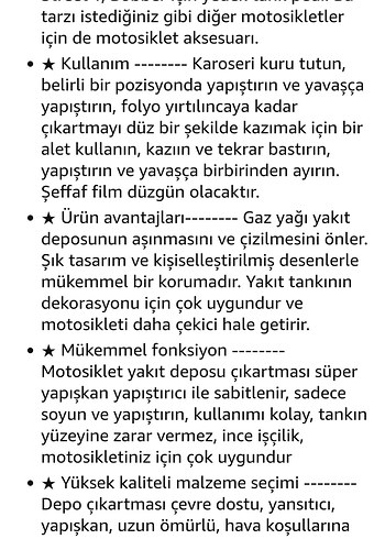 Motosiklet Silikonlu Depo Pedi - Tank Ped - Görsel 9