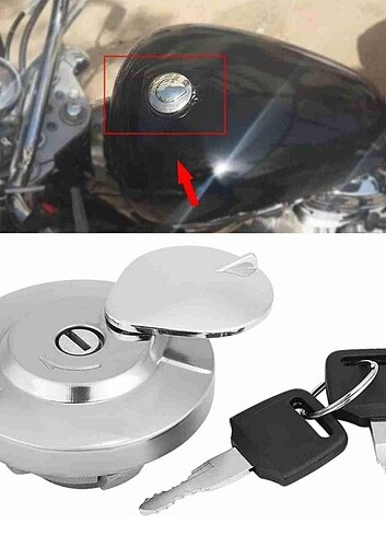 Motosiklet Kilitli Benzin Depo Kapağı - Görsel 3